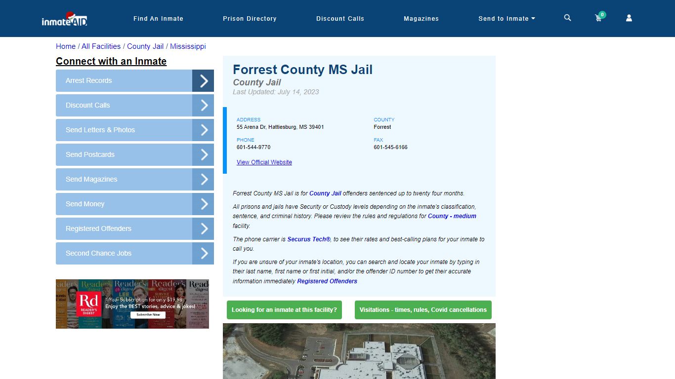 Forrest County MS Jail - Inmate Locator - Hattiesburg, MS